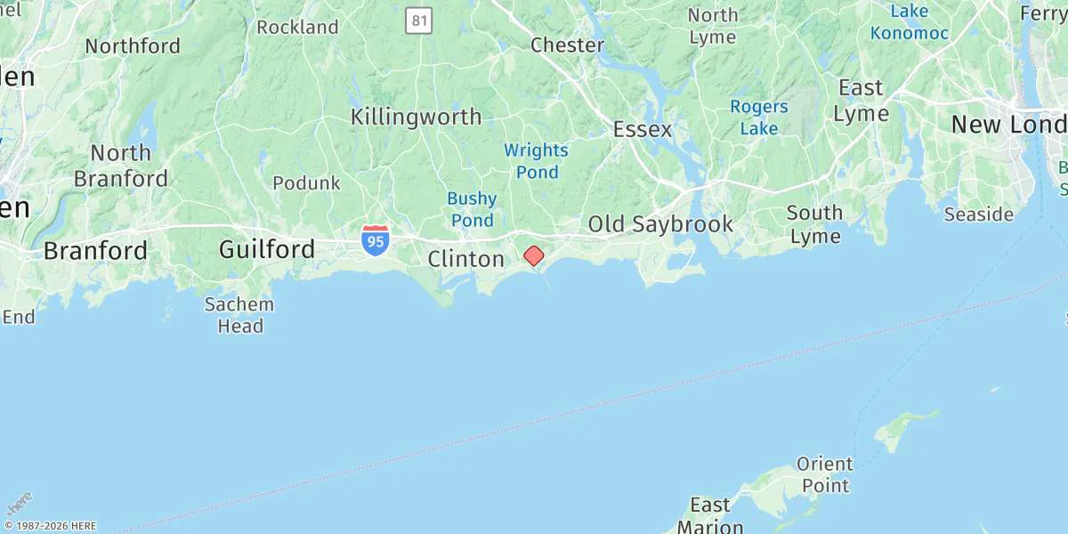 Map preview for Westbrook, Duck Island Roads