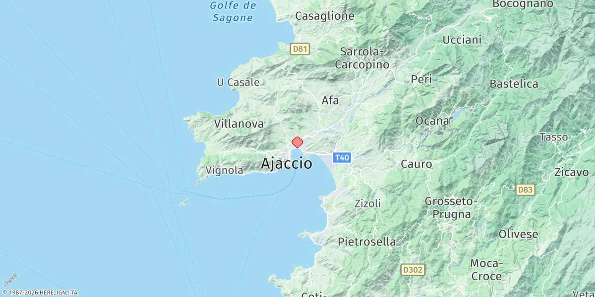 Map preview for Ajaccio