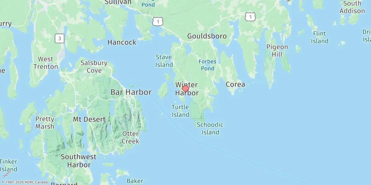 Map preview for Winter Harbor, Frenchman Bay