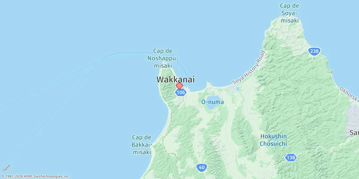 Map preview for Wakkanai