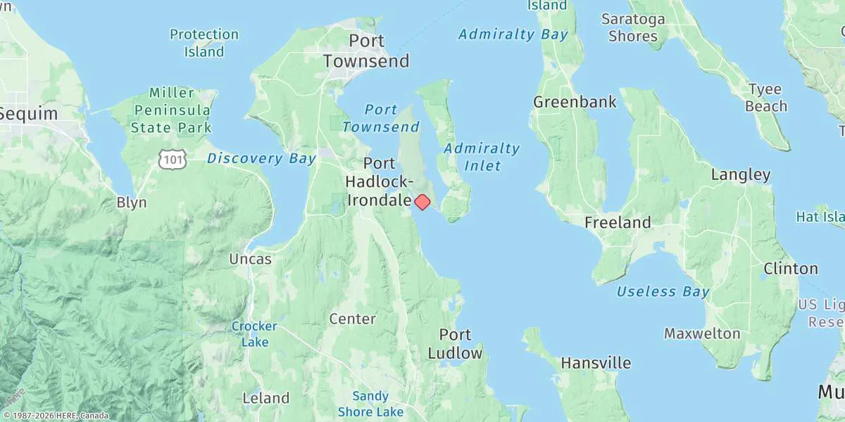 Map preview for Oak Bay, Washington