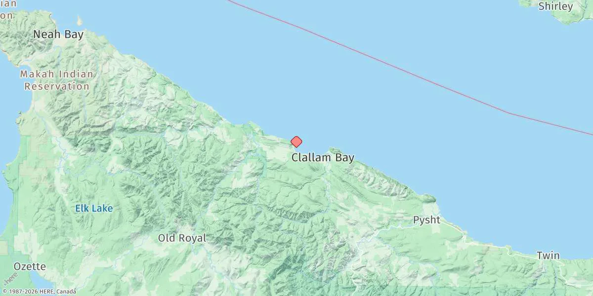 Map preview for Sekiu, Clallam Bay