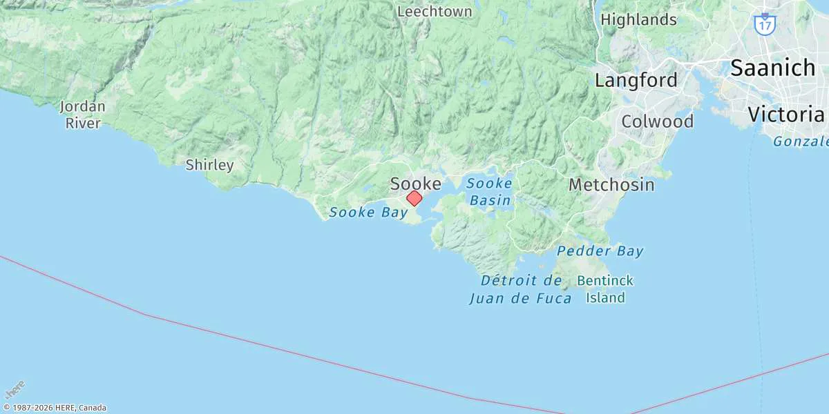 Map preview for Sooke