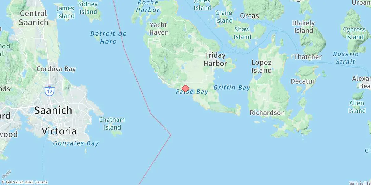Map preview for Kanaka Bay, San Juan Island