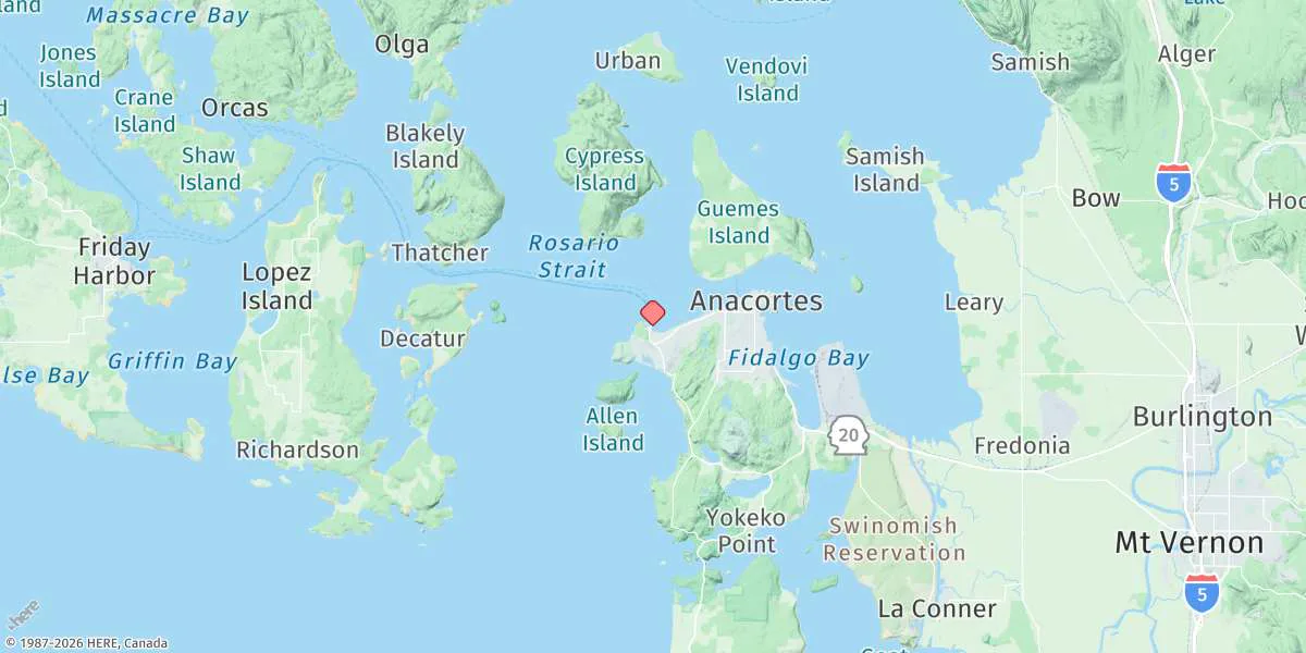 Map preview for Ship Harbor, Fidalgo Island