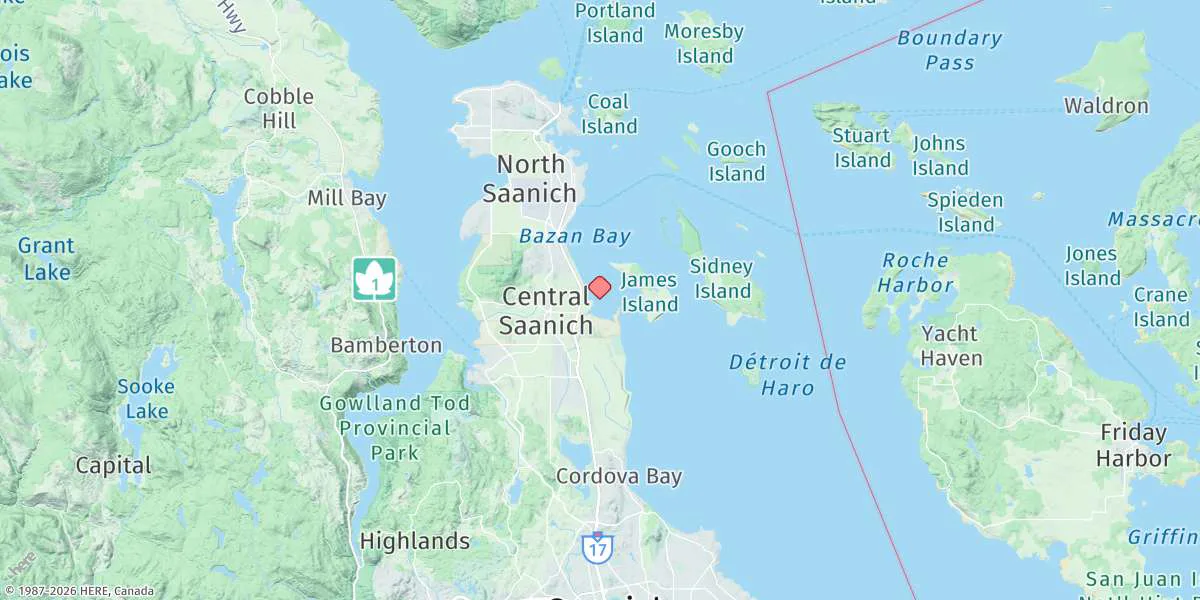 Map preview for Saanichton Bay