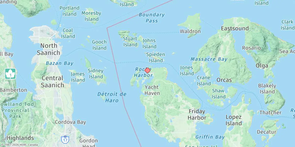 Map preview for Roche Harbor, San Juan Island