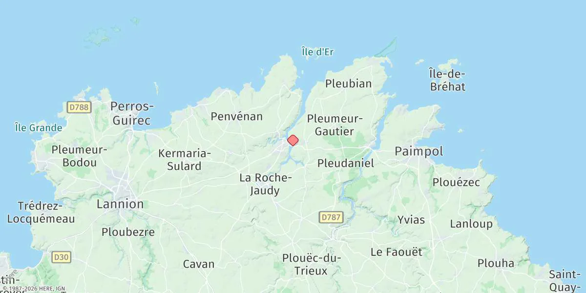 Map preview for Treguier
