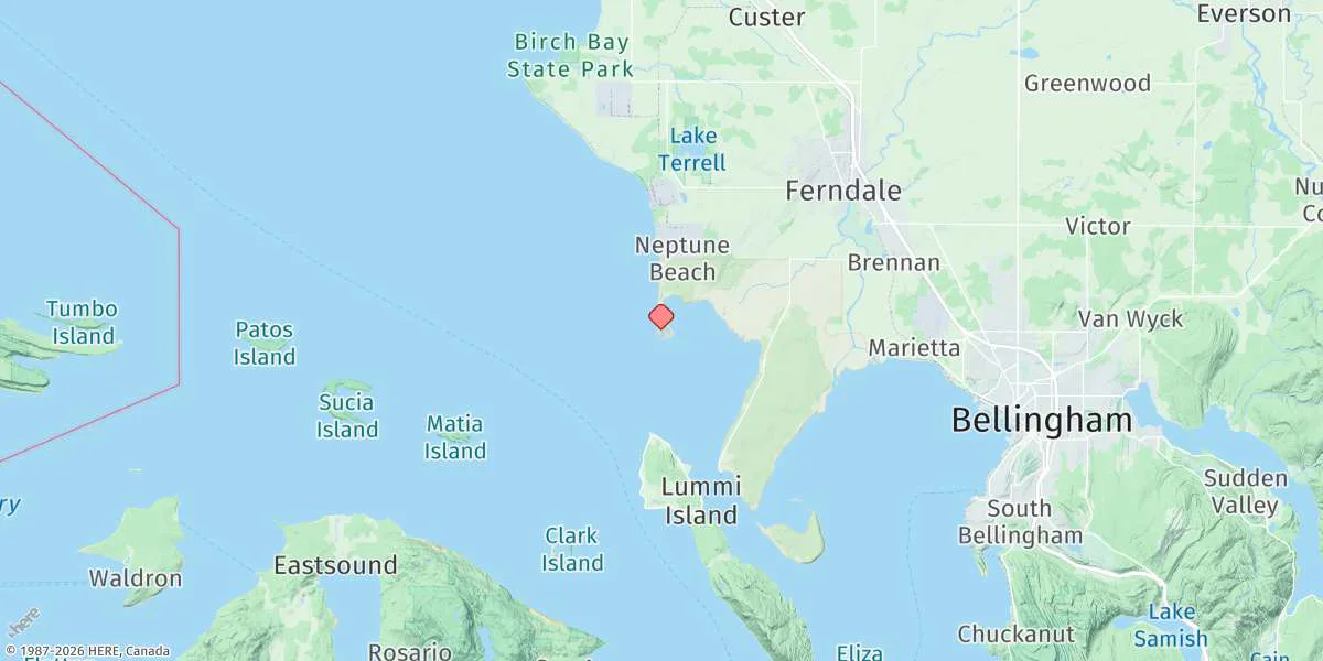 Map preview for Sandy Point, Lummi Bay