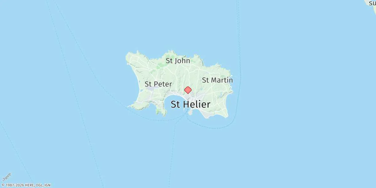 Map preview for St. Helier (Jersey)