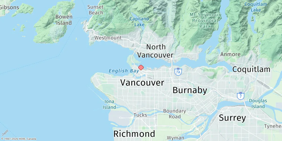 Map preview for Vancouver