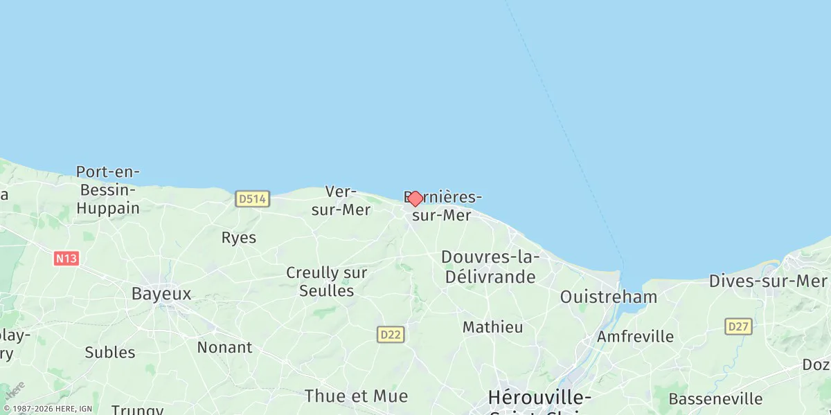 Map preview for Courseulles-sur-mer
