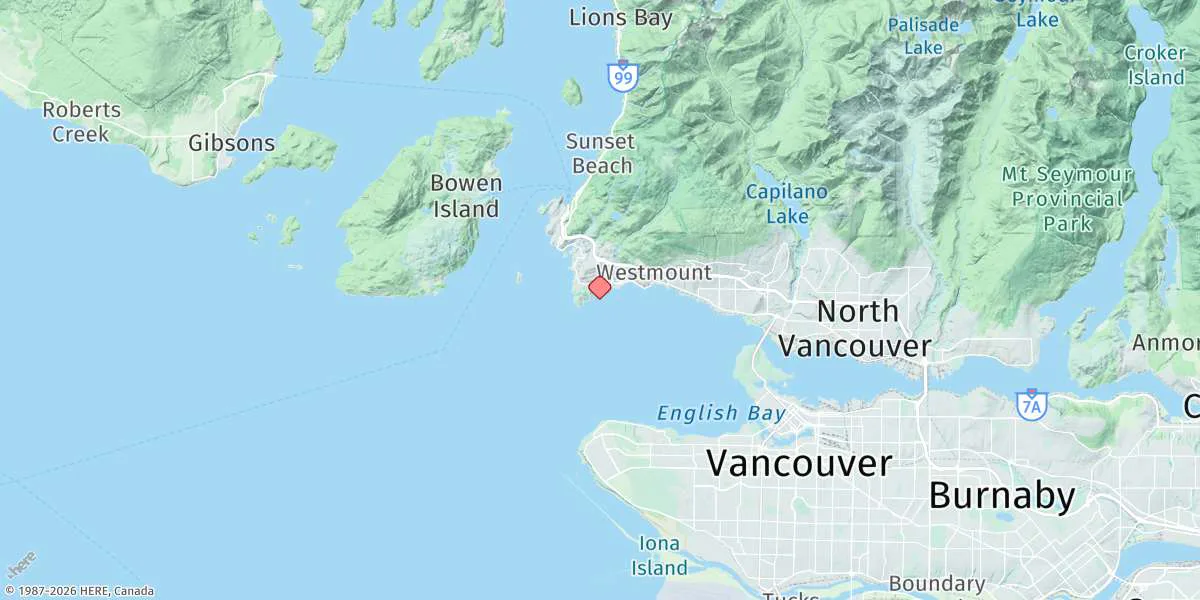 Map preview for Point Atkinson