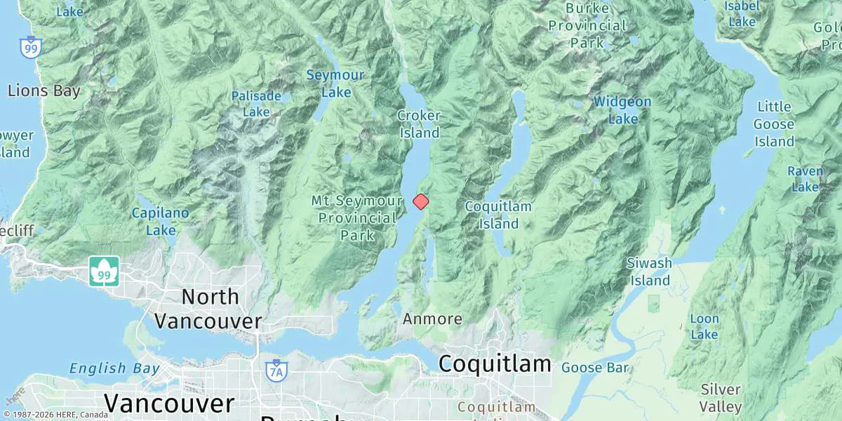 Map preview for Lake Buntzen