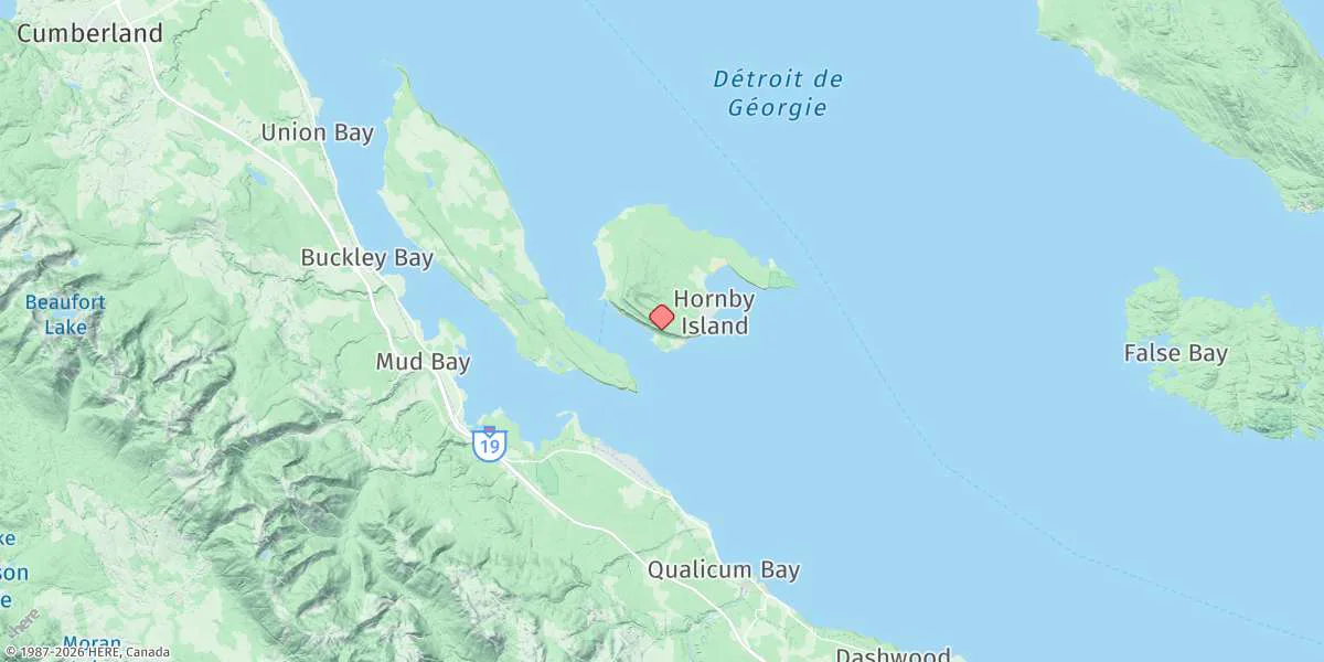 Map preview for Hornby Island