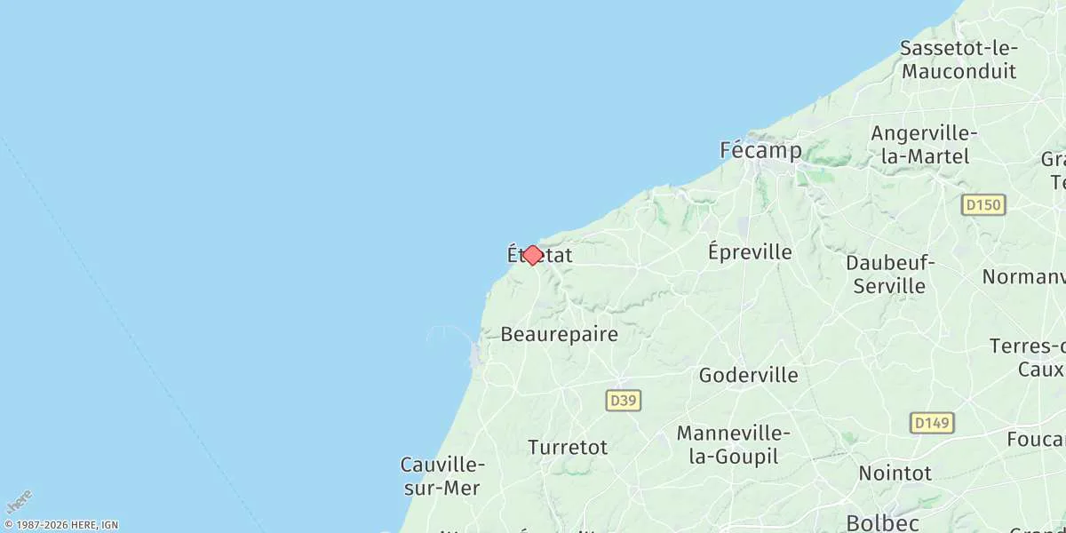 Map preview for Étretat