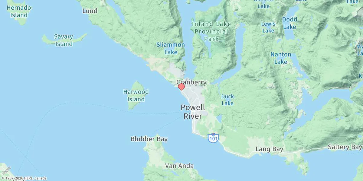 Map preview for Powell River