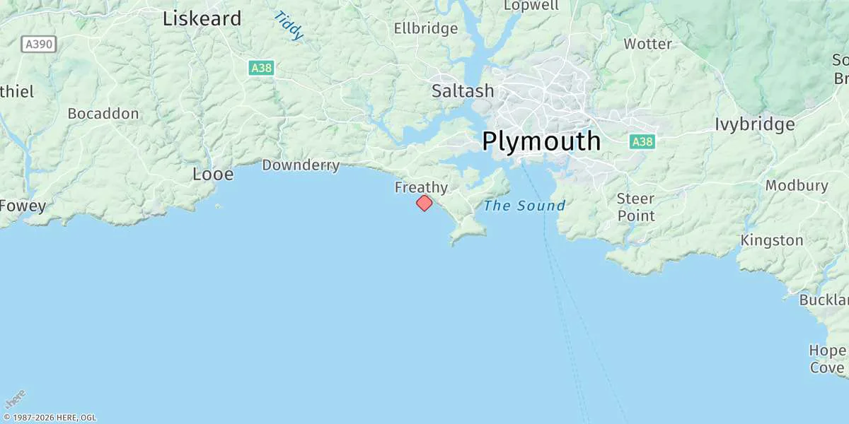 Map preview for Whitsand Bay