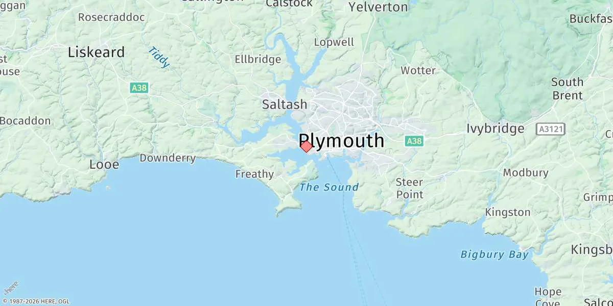 Map preview for Plymouth (Devonport)