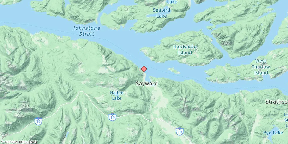 Map preview for Kelsey Bay