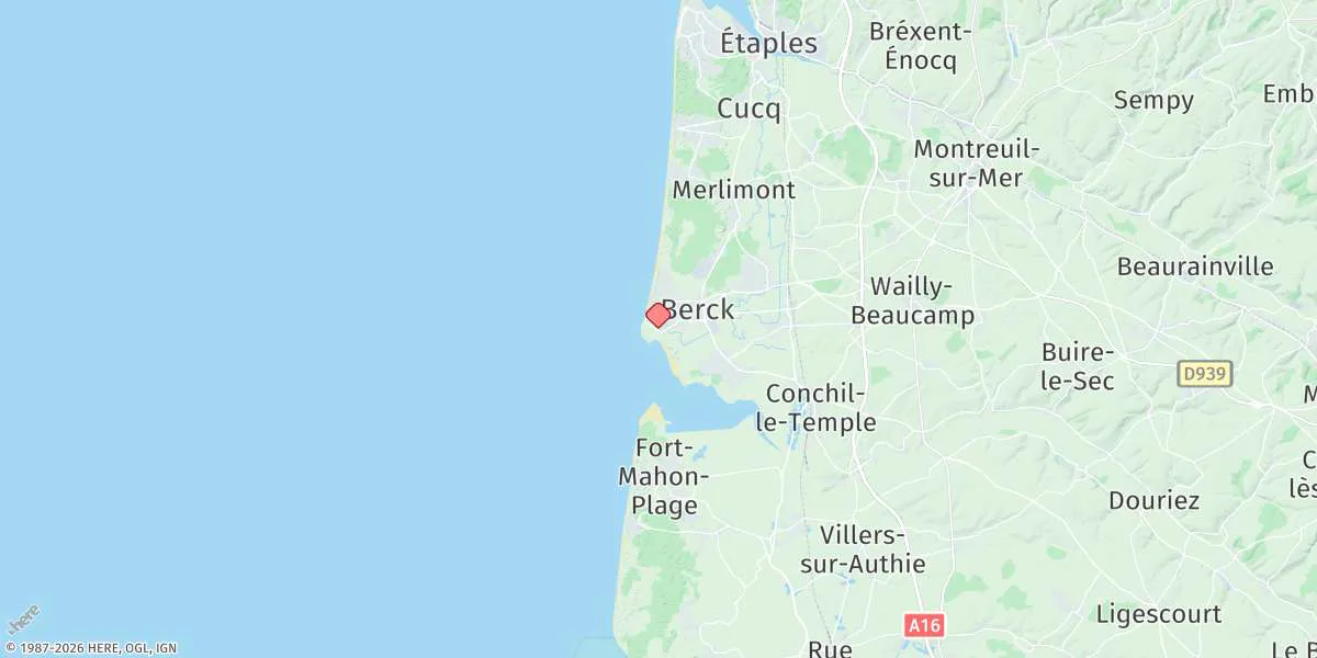 Map preview for Berck Plage - Fort Mahon