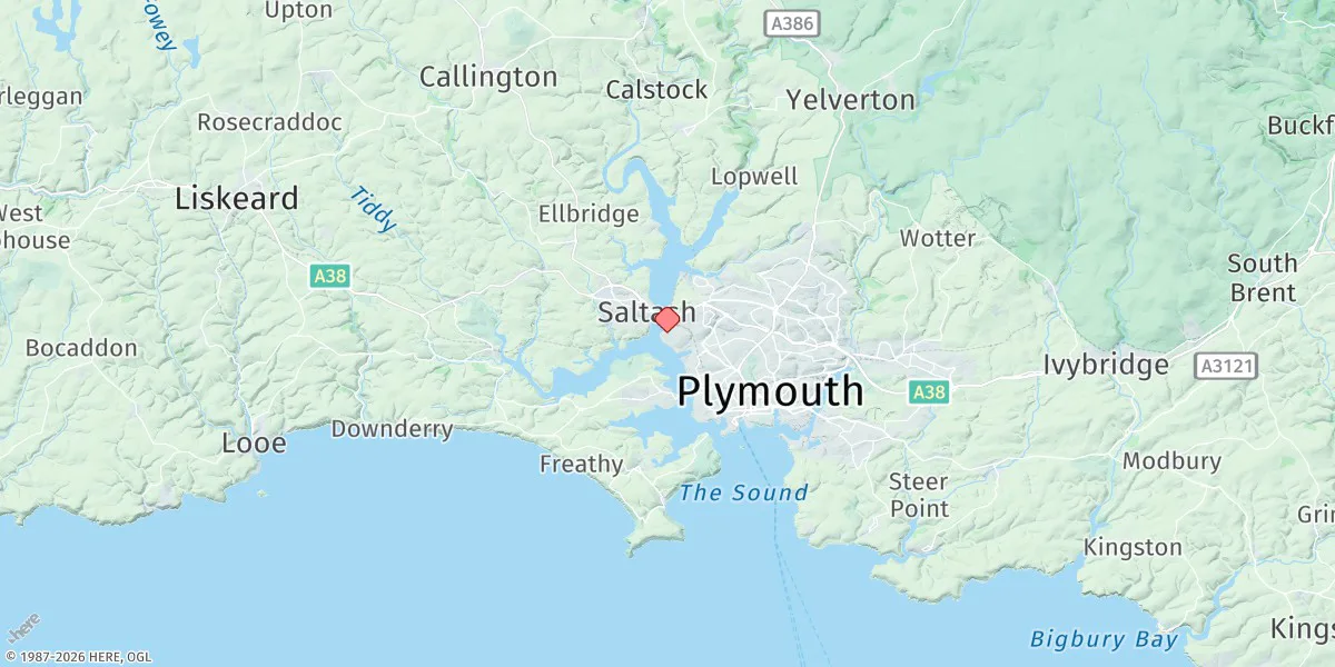 Map preview for Saltash