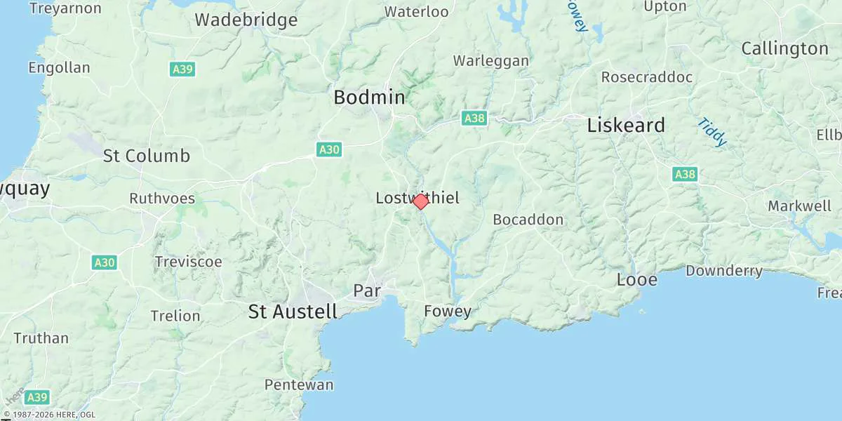 Map preview for Lostwithiel