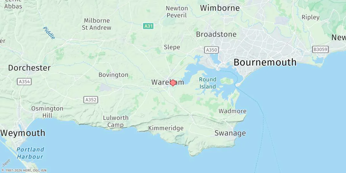 Map preview for Wareham (River Frome)