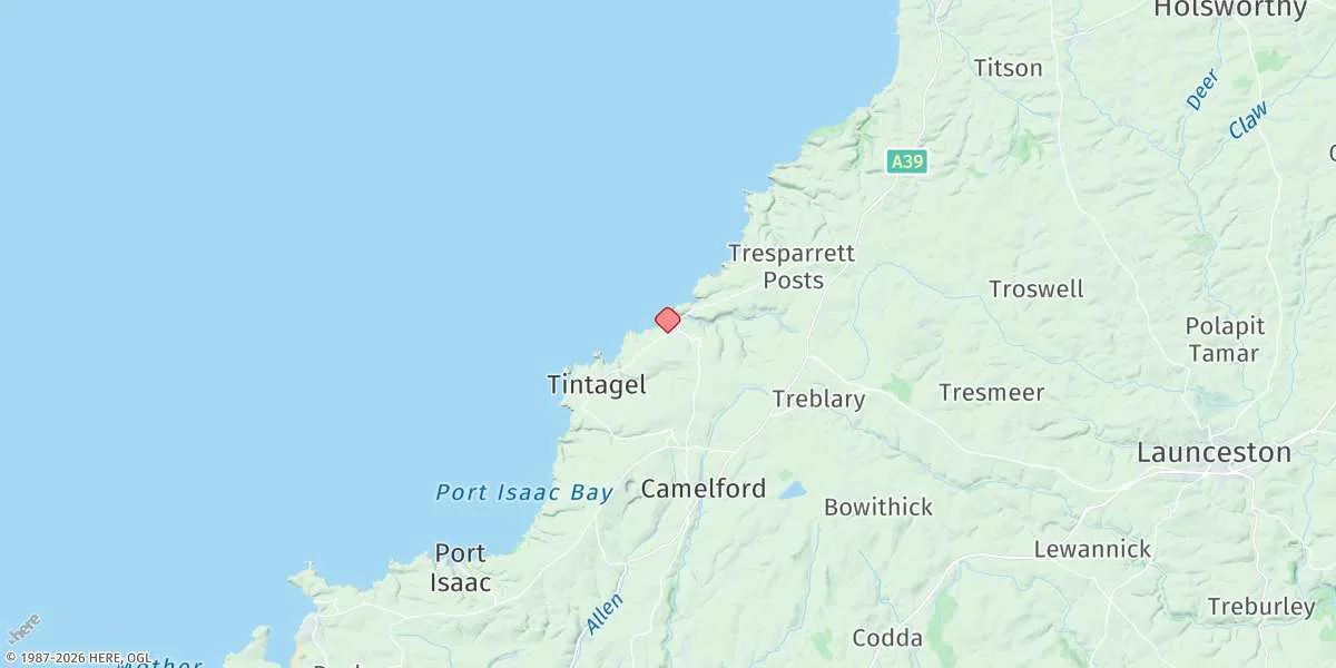 Map preview for Boscastle