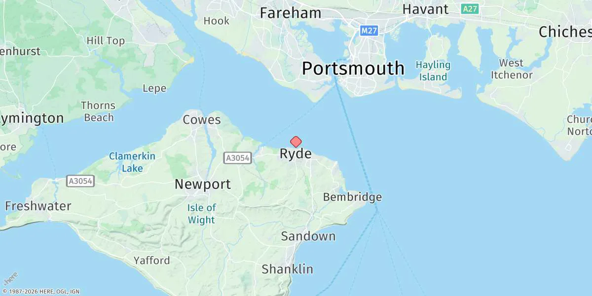 Map preview for Ryde
