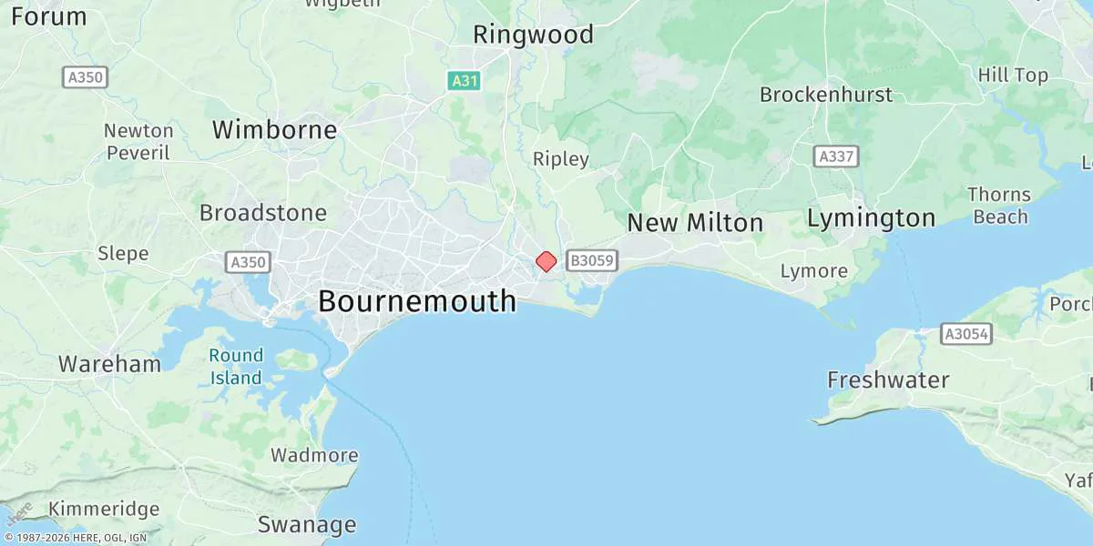 Map preview for Christchurch (Tuckton)