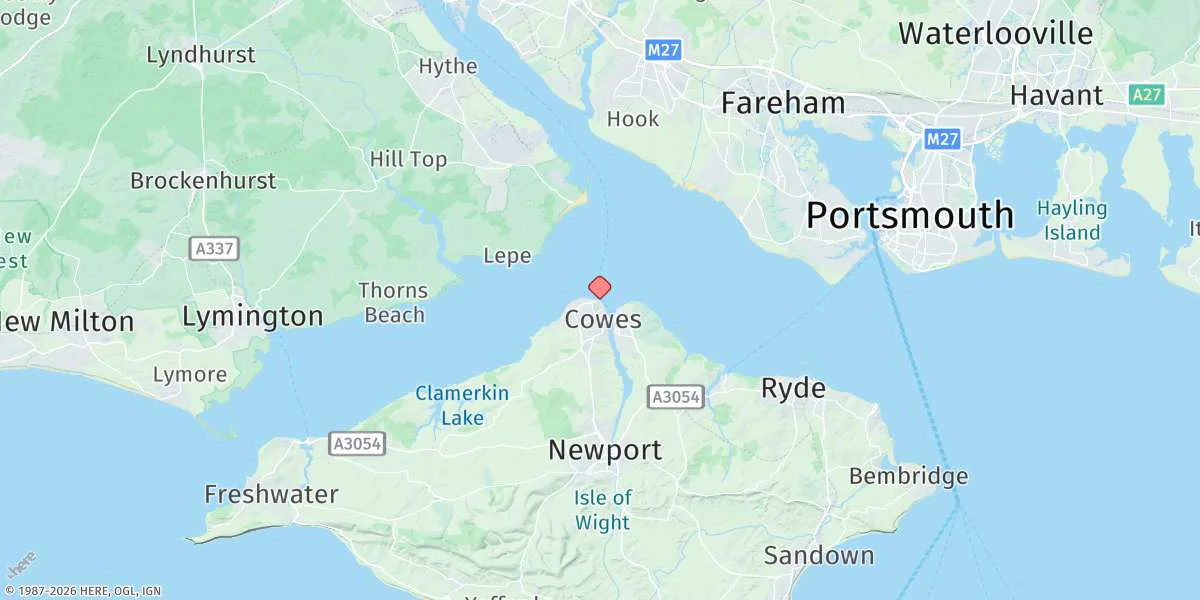 Map preview for Cowes