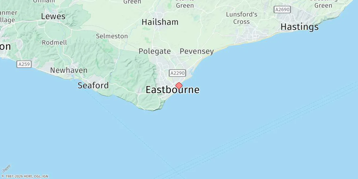 Map preview for Eastbourne