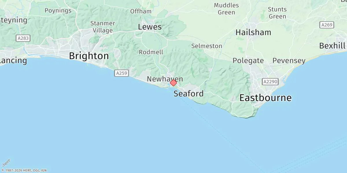 Map preview for Newhaven