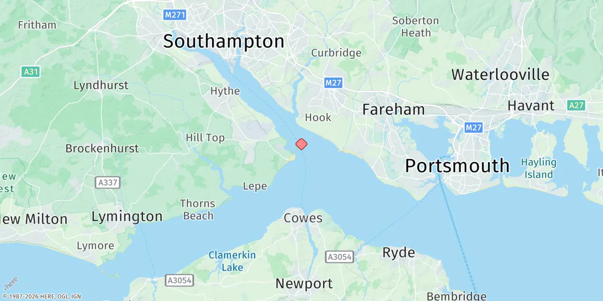 Map preview for Calshot Castle