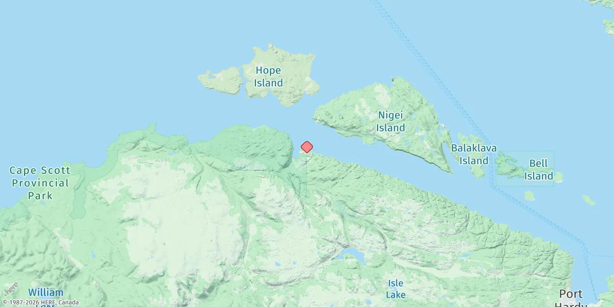 Map preview for Shushartie Bay
