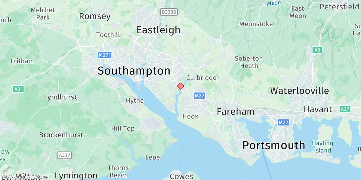 Map preview for Bursledon