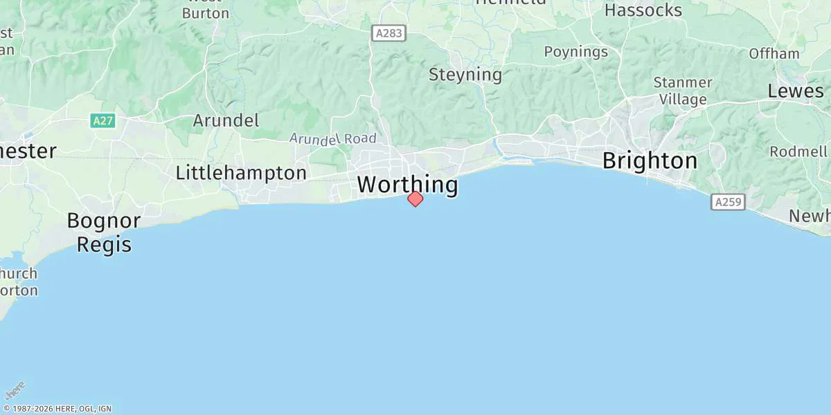 Map preview for Worthing