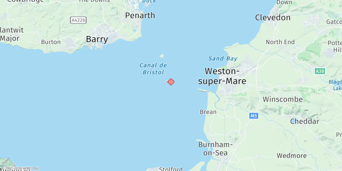 Map preview for Steep Holm