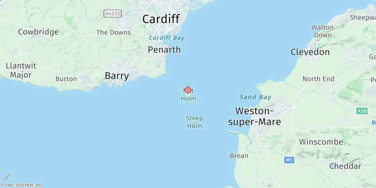 Map preview for Flat Holm