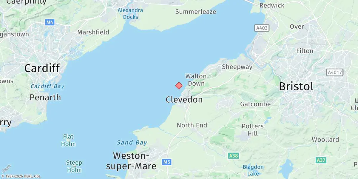 Map preview for Clevedon