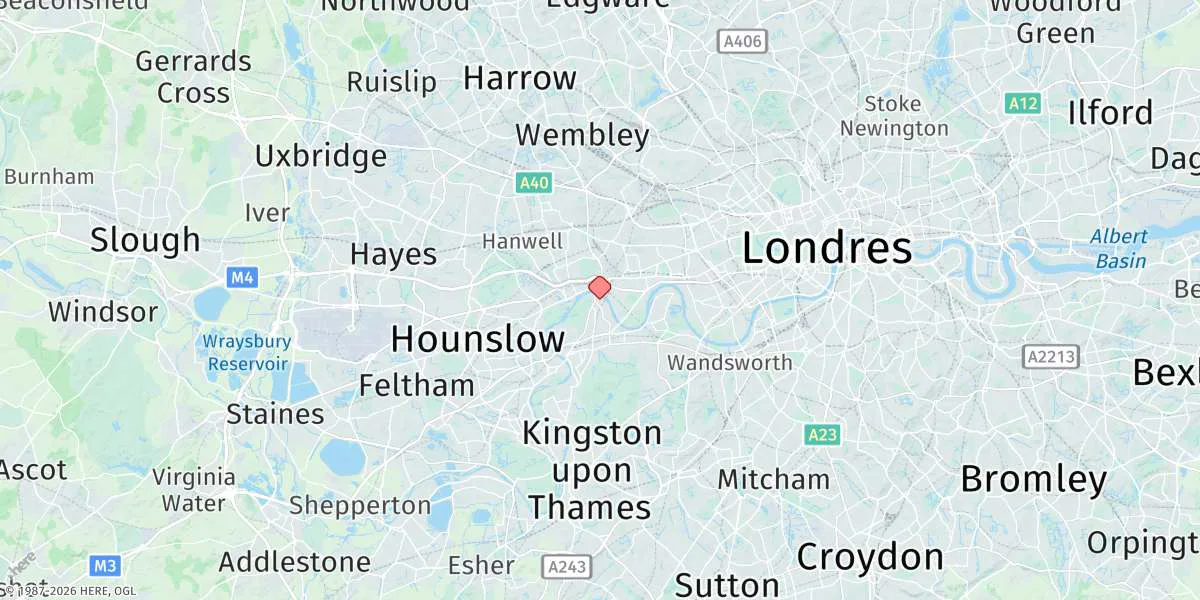 Map preview for Kew Bridge