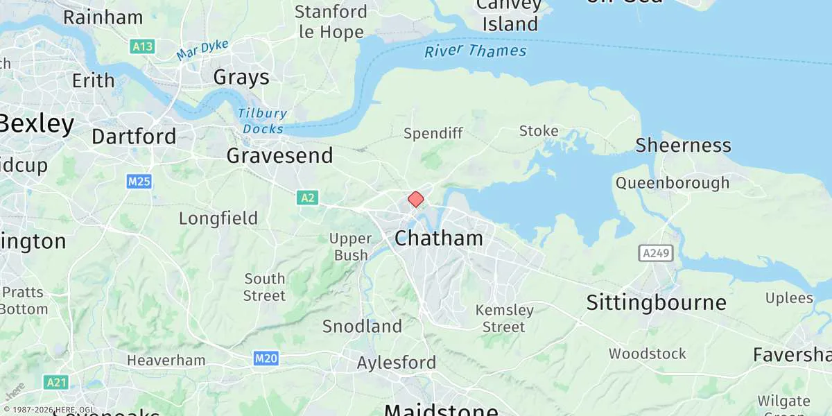 Map preview for Rochester (Strood Pier)