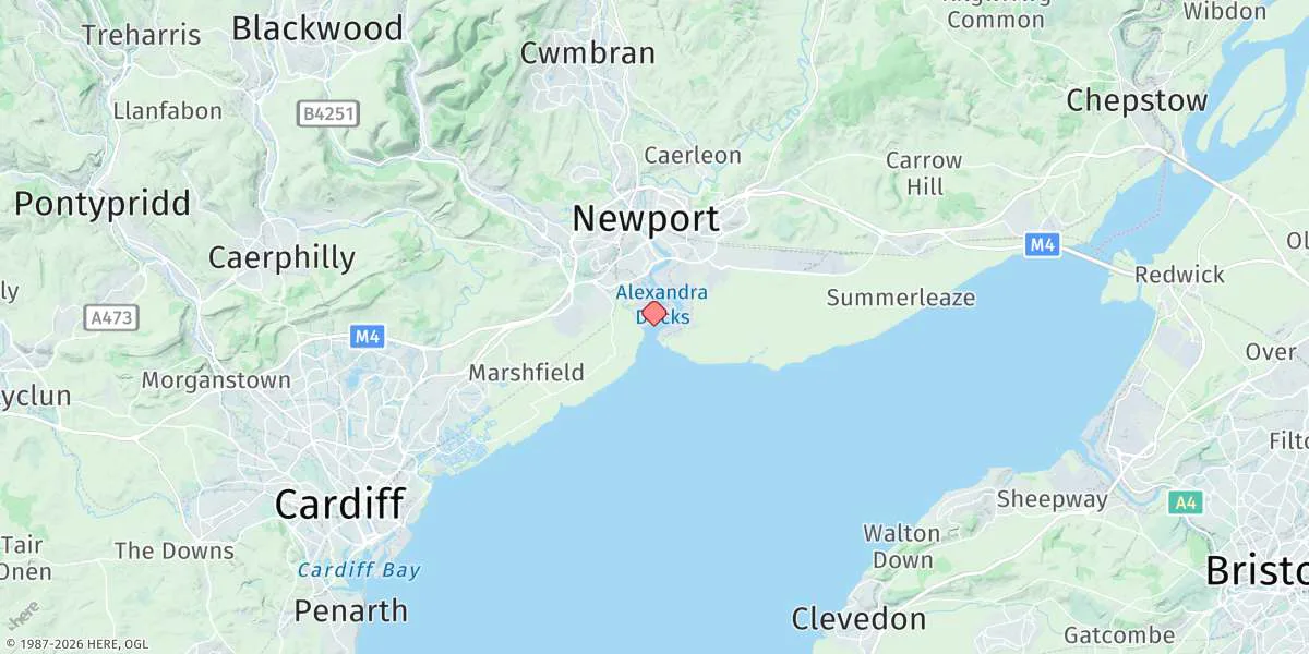 Map preview for Newport