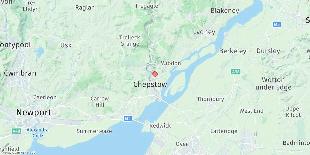 Map preview for Chepstow