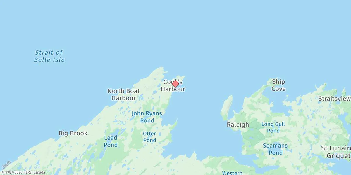 Map preview for Cooks Harbour