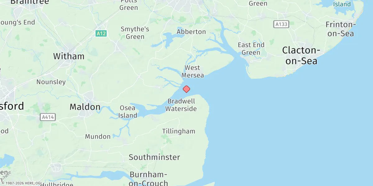 Map preview for Bradwell Waterside