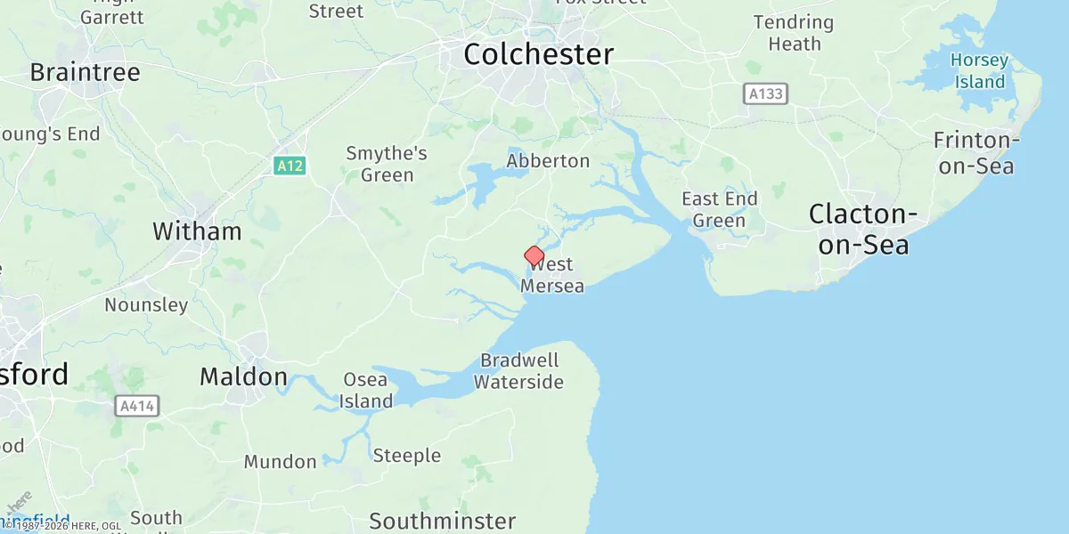 Map preview for West Mersea