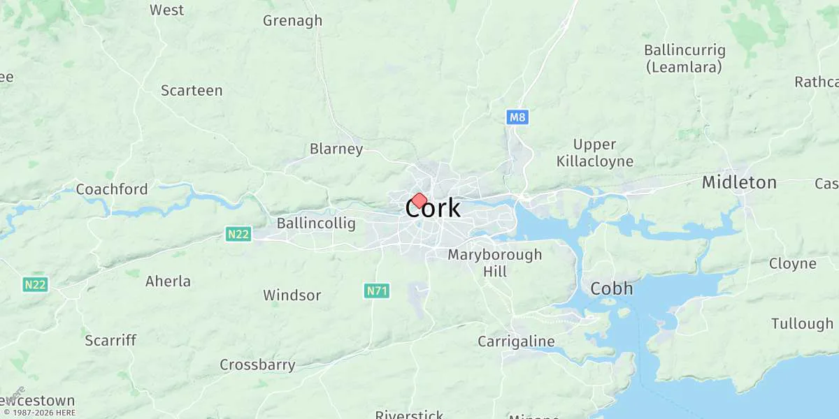 Map preview for Cork City