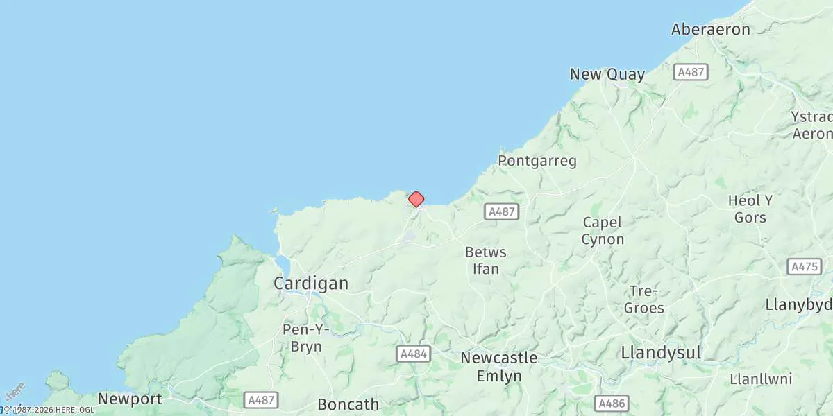 Map preview for Aberporth